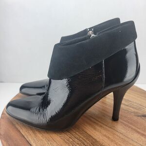 Donald J Pliner Womens Size 8 Black Heels Zip Booties Italy RULA-0502